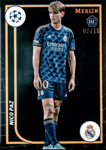 Nico Paz Topps Merlin UEFA Black 07/10