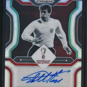 2022-23 SIR GEOFF HURST AUTO PRIZM FIFA WORLD CUP QATAR 2022 SILVER /25 #S-GHU