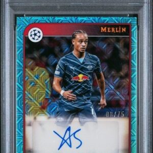 2024 TOPPS MERLIN UEFA CLUB COMPETITIONS AUTO #AU-XS XAVI SIMONS 8/75 PSA 9