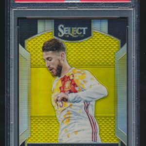 2016 Panini Select Neon Yellow Prizm #38 Sergio Ramos PSA 9 /125 Spain Madrid