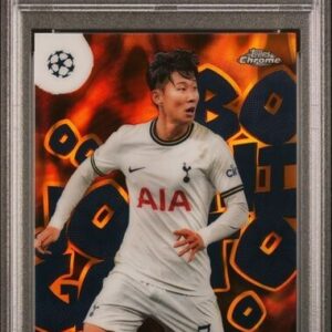 2022-23 Topps Chrome UEFA Club Heung-Min Son Joga Bonito Orange /25 PSA 9 #JB9