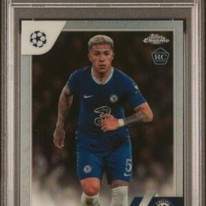 2022-23 Topps Chrome UCC UEFA #158 Enzo Fernandez Rookie Toppsfractor /52 PSA 9