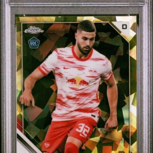 2021-22 Topps Chrome UEFA CL Sapphire Josko Gvardiol Yellow /99 RC #80 PSA 10