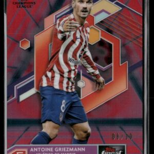 2022-23 Topps Finest UCL #46 Antoine Griezmann Red/Black Vaporwave Ref /10