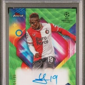 2023-24 TOPPS FINEST YANKUBA MINTEH Rookie GREEN REFRACTOR AUTO /99 PSA 9 pop 2