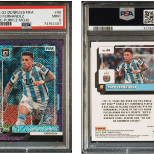 2022-23 Donruss Optic Purple Mojo Prizm Enzo Fernandez #66 Rookie RC /25 PSA 9