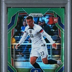 2024 Prizm Conmebol Copa America Kristoffer Lund RC Green Rookie /5 #151 PSA 10
