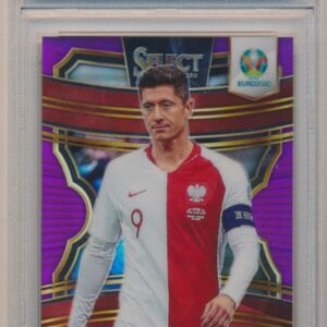 2020 Panini Select UEFA Euro ROBERT LEWANDOWSKI Purple Prizm SP /79 PSA 10 #23