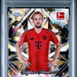 Harry Kane 2024-25 Topps Chrome Sapphire Selections yellow /75 #SAP-23 PSA 9