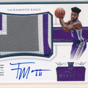 2017-2018 National Treasures Fran Mason III Rookie RC Auto Patch Kings /49 RPA
