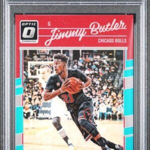 2016-17 Panini Donruss Optic Aqua Prizm #10 Jimmy Butler /25 PSA 9 POP 1 Bulls