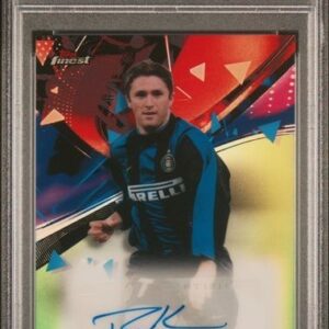 2021-22 Topps Finest UCL Robbie Keane Neon Green Prizm Auto #BA-RK/99 PSA 9