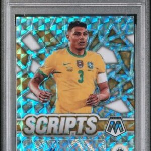 Thiago Silva Prizm Auto 2021 Mosaic Road to World Cup Scripts Brazil PSA 9 #TS
