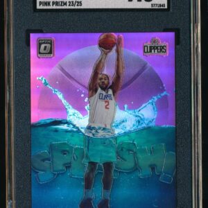 2019-20 Donruss Optic Splash Pink Prizm /25 Kawhi Leonard Clippers SGC 9.5 #5