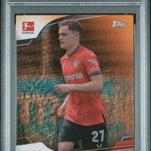 2022-23 Topps Jade Edition Bundesliga Orange Jade /25 Florian Wirtz #110 PSA 9