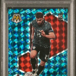 2021-22 PANINI Mosaic Road To Qatar Josko Gvardiol Peacock Rookie RC #198 PSA 9