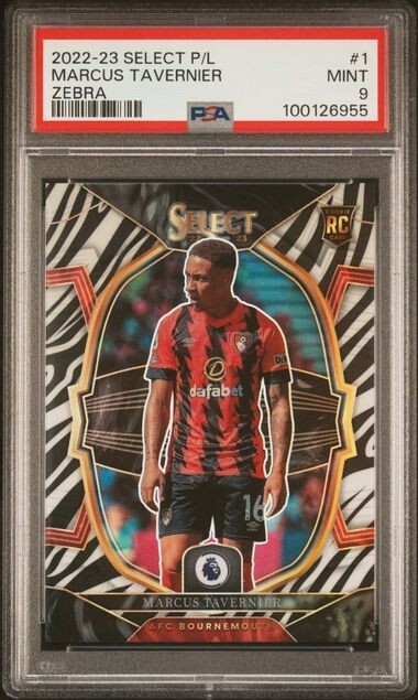 MARCUS TAVERNIER 2022 Panini Select Rookie ZEBRA P