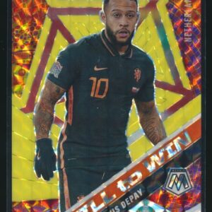 2021 Panini UEFA Euro Mosaic Memphis Depay #32 Yellow Fluorescent 03/10
