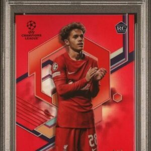 2022-23 Topps Finest UEFA Fabio Carvalho RC Red Refractor /5 #14 Rookie PSA 9