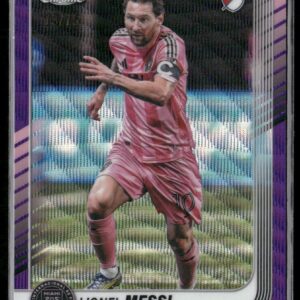 2025 Topps Chrome MLS #10 Lionel Messi Purple Wave Refractor #/75