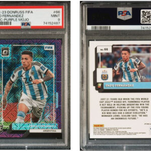 2022-23 Donruss Optic Purple Mojo Prizm Enzo Fernandez #66 Rookie RC /25 PSA 9