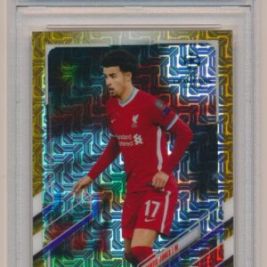2020 Curtis Jones Topps Chrome Japan Gold Liverpool FC Rookie #6 RC 24/50 PSA 10