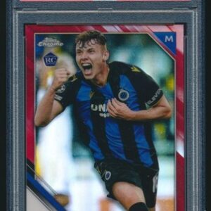 2021-22 Topps Chrome Sapphire UEFA Champions L #40 Tibo Persyn RED 01/10 PSA 10