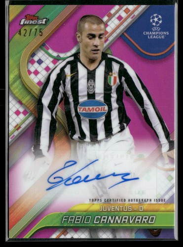 2024-25 Finest UEFA #BA-FA Fabio Cannavaro Auto Magenta Refractor /5 PSA 10