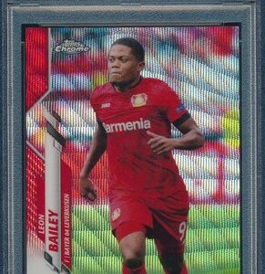 2019-20 Topps Chrome UCL Champions Leon Bailey Red Refractor #77 10/10 PSA 10
