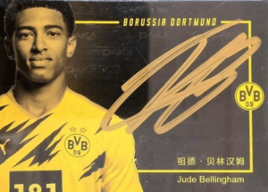 Jude Bellingham 2020-21 Daka Borussia Dortmund Autograph (gold ink) rookie card