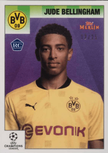 Jude Bellingham 2020-21 Merlin Heritage UEFA Champions League #022 Numbered /25 rookie card