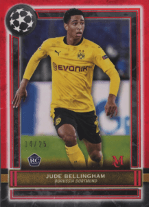 Jude Bellingham 2020-21 Topps Museum Collection UEFA CL #54 Ruby /25 rookie card