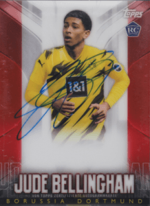 Jude Bellingham 2020-21 Topps Chrome BVB Borussia Dortmund Autograph, red rookie card