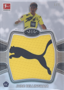 Jude Bellingham 2020-21 Topps Tier One Bundesliga Jumbo patch 1/1 rookie card