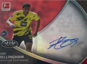 Jude Bellingham 2020-21 Topps Tier One Bundesliga Tier One Talent autograph rookie card