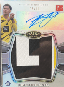 Jude Bellingham 2020-21 Topps Tier One Bundesliga Autograph relic /10 rookie card