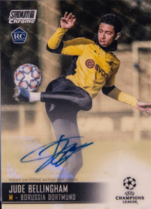 Jude Bellingham 2020-21 Stadium Club Chrome UEFA CL #54 Autograph rookie card