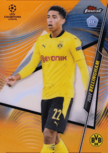 Jude Bellingham 2020-21 Topps Finest UEFA Champions League #6 Orange refractor rookie card