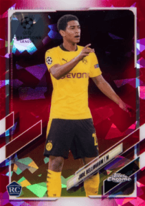 Jude Bellingham 2020-21 Topps Chrome Sapphire Edition UEFA CL #68 Sapphire Edition, red rookie card