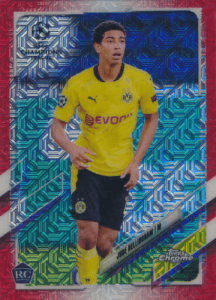 Jude Bellingham 2020-21 UEFA Champions League Japan Edition #68 Red-bordered Mojo refractor rookie card