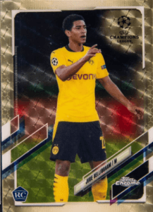 Jude Bellingham 2020-21 Topps Chrome UEFA Champions League #68 Gold parallel rookie card