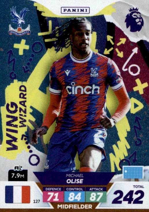 Michael Olise 2021-22 Panini Adrenalyn XL Premier League Plus #127 Wing Wizard