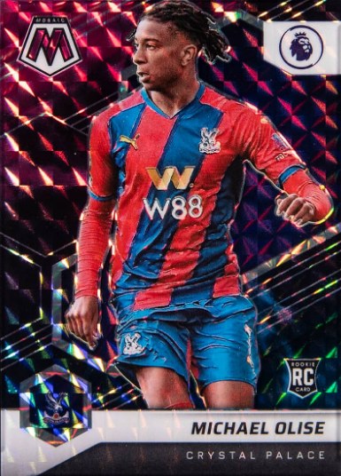Michael Olise 2021-22 Panini Mosaic Premier League #136 Mosaic Pink