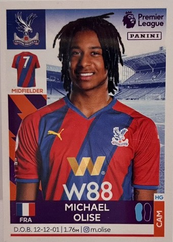 Michael Olise Panini Premier League 2022 sticker #207